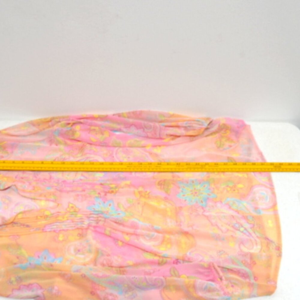 Susan Graver Women's Multicolor Paisley Print Sheer Long Sleeve Top - Size: 1X - Picture 7 of 10